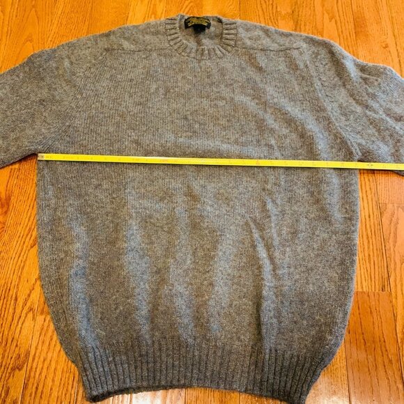 Vintage BROOKS BROTHERS SHETLAND WOOL SWEATER 46 XL Knitted in SCOTLAND Crewneck - Picture 4 of 15